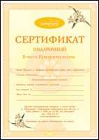 Подарочный сертификат СПА салона красоты